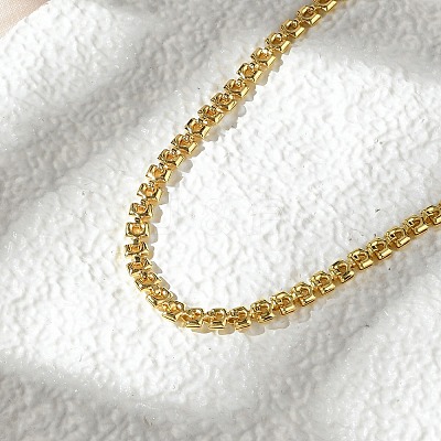 Brass Link Chain Necklaces for Women X-NJEW-K282-06G-1