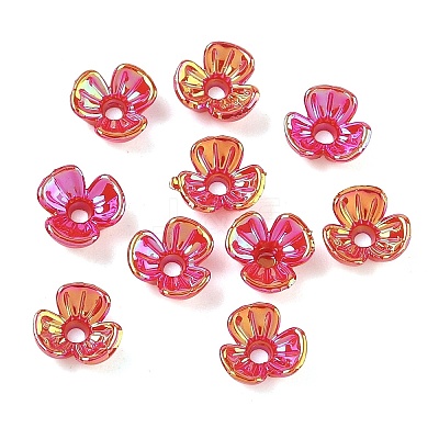 UV Plating Opaque Acrylic Bead Cap OACR-K001-39B-1