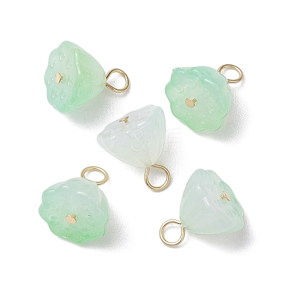 Acrylic Lotus Pendants PALLOY-JF02712-03-1