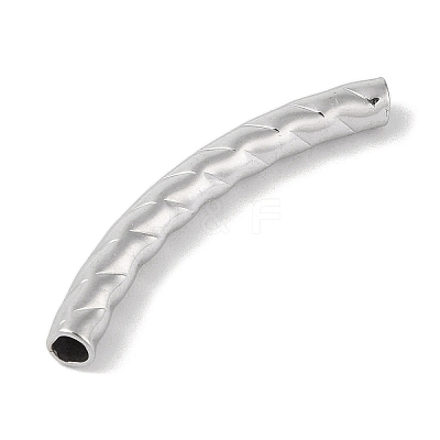 304 Stainless Steel Curved Tube Beads STAS-M071-03E-P-1