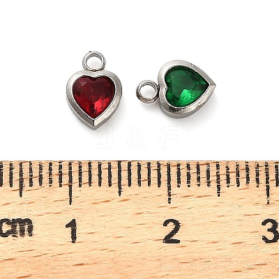 304 Stainless Steel Rhinestone Pendants STAS-B084-01P-1