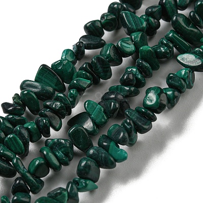 Natural Malachite Beads Strands G-G0003-B41-1