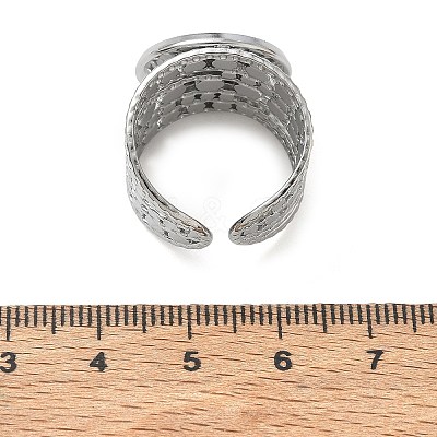 304 Stainless Steel Cuff Ring Components SA-CBA37BC-15E-P-1