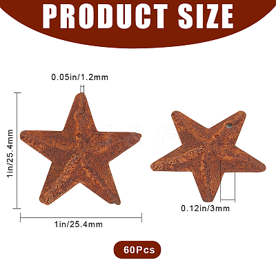60Pcs Iron Pendants IFIN-GF0001-42C-1