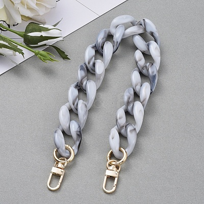 Acrylic Curb Chain Purse Bag Handle AJEW-BA00004-01-1