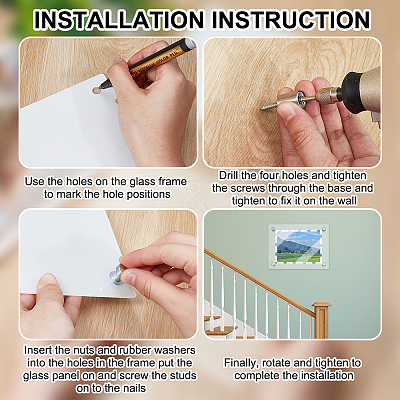 Heat Transfer Tempered Glass Cutting Board DIY-WH0349-389B-1