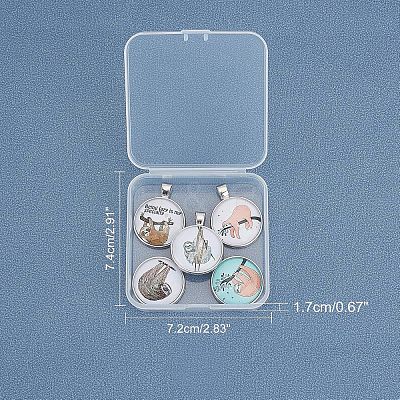 Alloy Glass Pendants PALLOY-CA0001-23-1