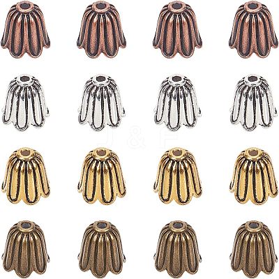 240Pcs c Multi-Petal Tibetan Style Alloy Bead Caps FIND-NB0002-03-1