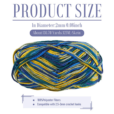 Polyester Fibers Knitting Yarn DIY-TADJ0002-005C-1