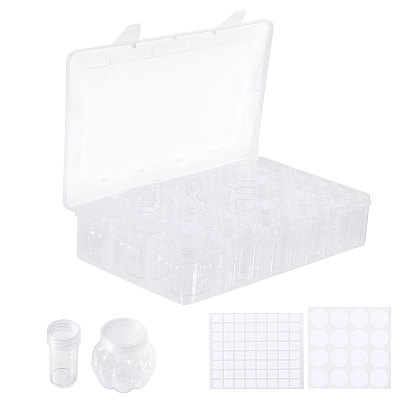 Rectangle Plastic Organizer Storage Grid Bead Containers CON-WH0100-80-1