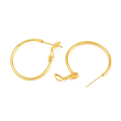 Brass Hoop Earrings KK-I665-26A-G-1