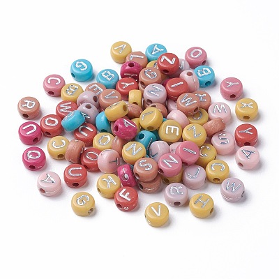 Opaque Mixed Color Acrylic Beads MACR-Q242-011B-1
