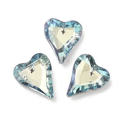 Electroplated Glass Pendants EGLA-M029-05-03-1
