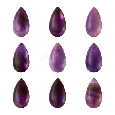 Natural Amethyst Cabochons G-N326-72C-1
