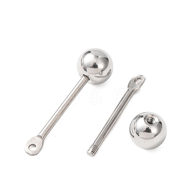 304 Stainless Steel Threaded Ball Eyepin X-STAS-G385-01P-01-1