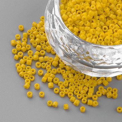 Opaque Glass Bugle Beads SEED-R043-03-1