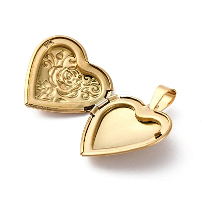 304 Stainless Steel Locket Pendants STAS-L289-01G-1