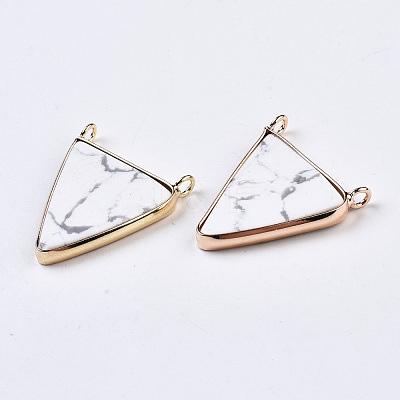 Natural Howlite Pendant Links G-S359-278-1