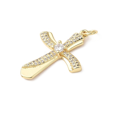 Easter Brass Micro Pave Clear Cubic Zirconia Pendants KK-E799-05B-G-1