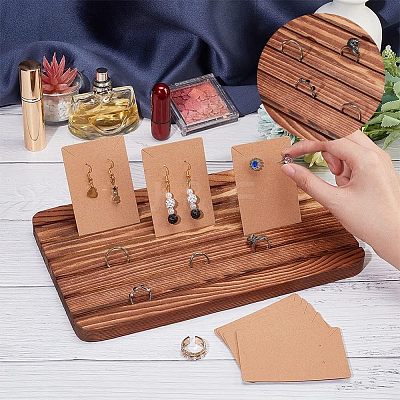 1Pc Wooden Card Display Base DIY-NB0007-76-1