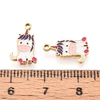 304 Stainless Steel Enamel Charms STAS-L022-289G-1