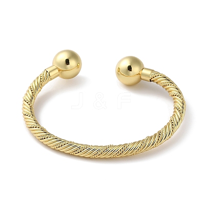 Rack Plating Brass Cuff Bangles BJEW-H326-03G-1