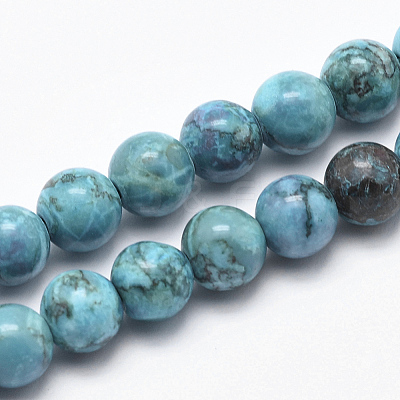 Natural Marble Beads Strands X-G-K211-6mm-E-1