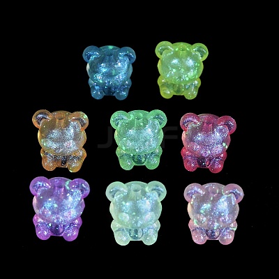 Luminous Transparent Acrylic Beads OACR-G033-06D-1