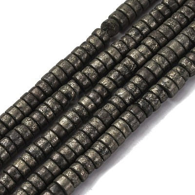 Natural Pyrite Beads Strands G-L624-I13-2x4mm-1