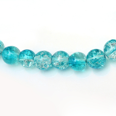 Baking Paint Crackle Glass Bead Strands CCG-S001-10mm-06-1