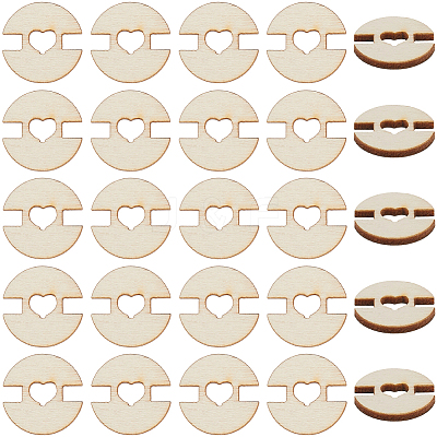 1 Set 1-Hole Wood Buttons BUTT-CY0001-16C-1