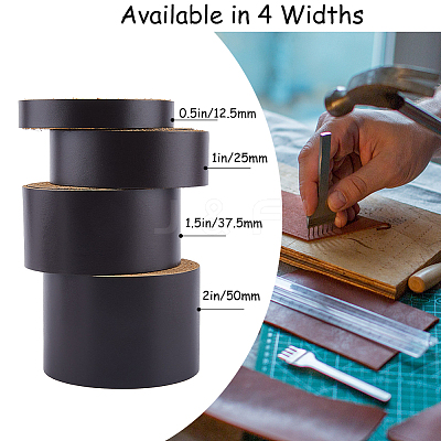 2M Flat AB Grade Cowhide Leather Cord AJEW-WH0479-73B-04-1