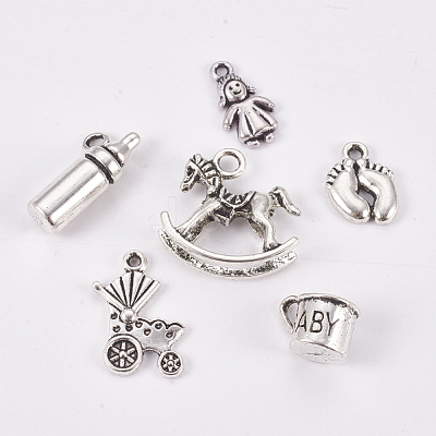 Tibetan Style Alloy Pendants TIBEP-X0185-33AS-1