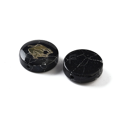 Dyed Black Synthetic Turquoise Beads G-F775-B10-1