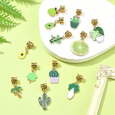 Plants Theme Alloy Enamel Pendants PALLOY-FS00008-1