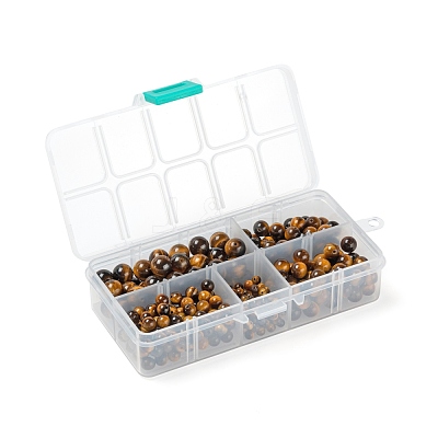 340Pcs 4 Style Grade A+ Natural Tiger Eye Beads G-LS0001-50-1