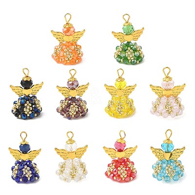 Electroplate Glass Pendants PALLOY-MZ00918-1