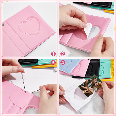 18 Sets 6 Colors PVC Mini Photo Album AJEW-WA0004-97-1