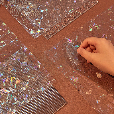 4 Bags 2 Styles PVC Glass Stickers STIC-GA0001-08-1
