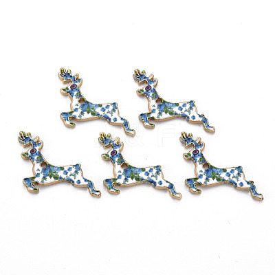 Alloy Enamel Pendants ENAM-N055-017A-01-NR-1