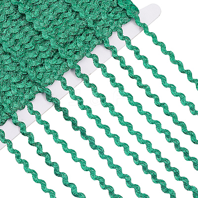 3 Rolls Polyester Wavy Fringe Trim Ribbon OCOR-GF0004-46B-1