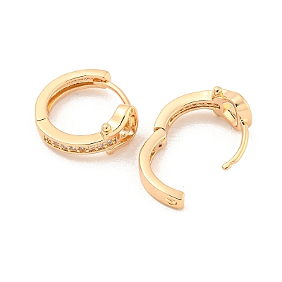 Brass Micro Pave Cubic Zirconia Hoop Earrings EJEW-A107-04D-KCG-1