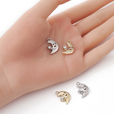 4Pcs 2 Colors Rack Plating Alloy Rhinestone Pendants FIND-YW0003-60-1