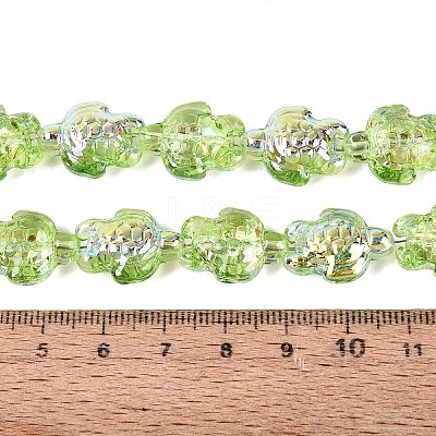 Electroplate Transparent Glass Beads Strands EGLA-N055-04A-09-1