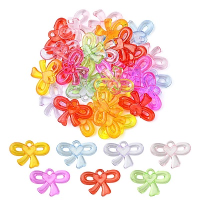 Transparent Acrylic Pendants TACR-YW0001-81-1