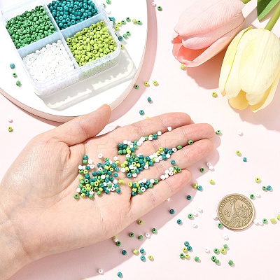 72G 4 Styles Glass Seed Beads SEED-YW0002-77C-1