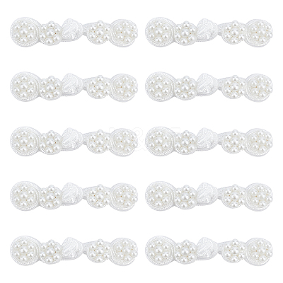 16Pairs 2 Colors Handmade Chinese Frogs Knots Buttons Sets AJEW-GF0005-19-1