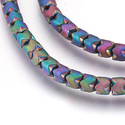 Electroplate Non-magnetic Synthetic Hematite Bead Strands LS-G-I208-19F-F-1