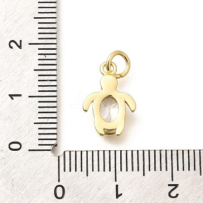 Brass Micro Pave Cubic Zirconia Pendants KK-Q040-02C-G-1