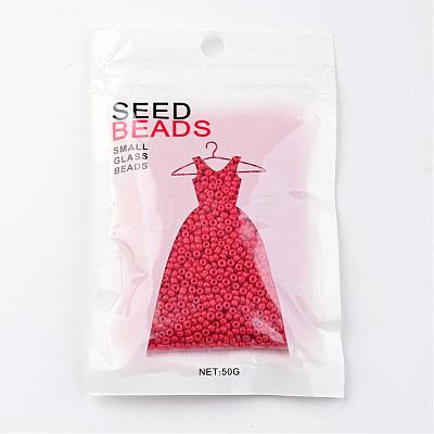 12/0 1.5~2mm Baking Paint Glass Seed Beads Loose Spacer Beads X-SEED-S001-K20-1
